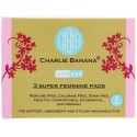 Charlie Banana, スーパーフェミニンパッド、ホワイト、パッド3枚 + 1 手提げ袋 (Discontinued Item)