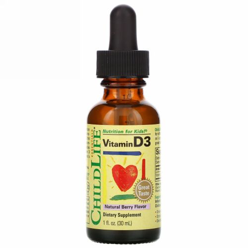 ChildLife, ビタミンD3、天然ベリー味、30 ml