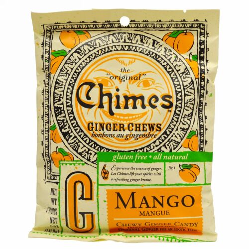 Chimes, Ginger Chews, Mango, 5 oz.