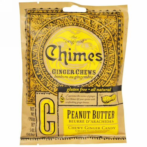 Chimes, ジンジャーチューズ、ピーナッツバター、5オンス (141.8 g)