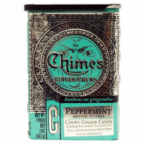Chimes, Ginger Chews, Peppermint, 2 oz. (Discontinued Item)