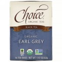 Choice Organic Teas, Black Tea, Organic Earl Grey, 16 Tea Bags, 1.12 oz (32 g)