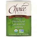 Choice Organic Teas, Green Tea, Organic Premium Japanese Green, 16 Tea Bags, 1.12 oz (32 g)