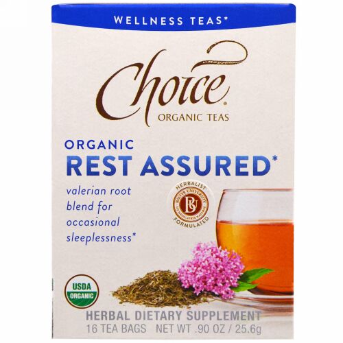 Choice Organic Teas, オーガニック, 休息＆安眠, 16袋, 0.90オンス (25.6 g) (Discontinued Item)