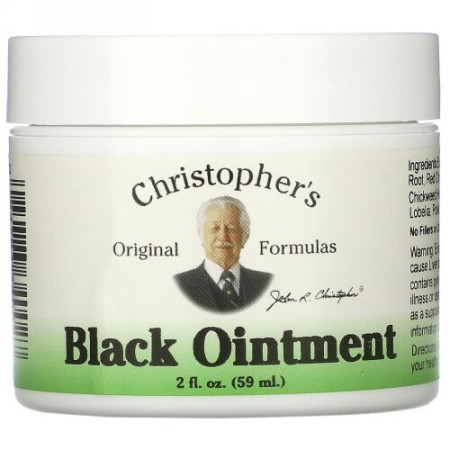 Christopher's Original Formulas, ブラック軟膏、抗炎症、2 fl oz (59 ml)