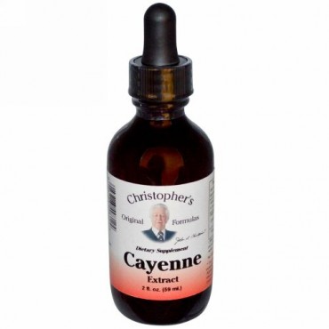Christopher's Original Formulas, カイエンペッパーエキス, 2液量オンス (59 ml) (Discontinued Item)