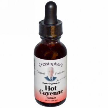 Christopher's Original Formulas, ホットカイエンエキス、1 fl oz (30 ml) (Discontinued Item)