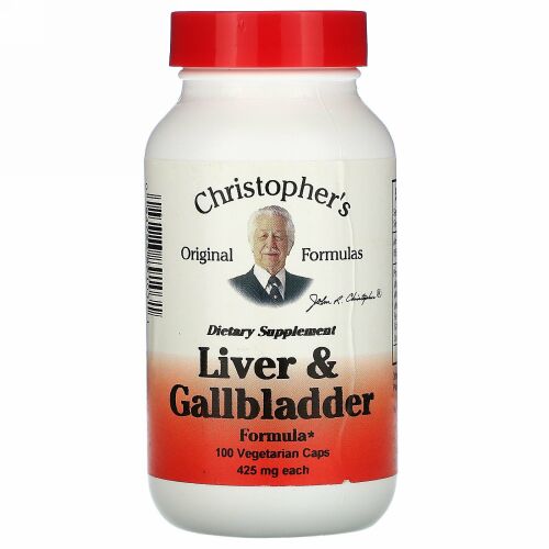 Christopher's Original Formulas, Liver & Gallbladder Formula, 425 mg, 100 Vegetarian Caps