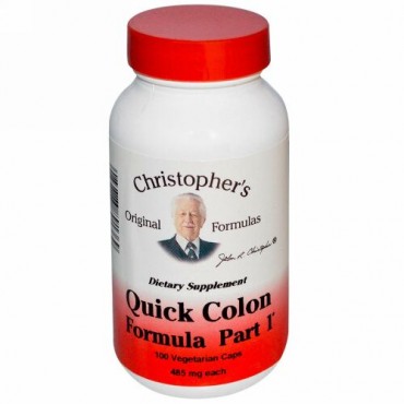 Christopher's Original Formulas, Quick Colon Formula, Part 1, 485 mg, 100 Vegetarian Caps