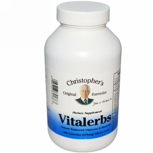 Christopher's Original Formulas, ビタラーブス、675 mg、180カプセル
