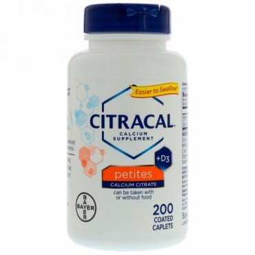 Citracal, Bayer, クエン酸カルシウムフォーミュラ  + D3, プチ, コーティング錠 200 錠