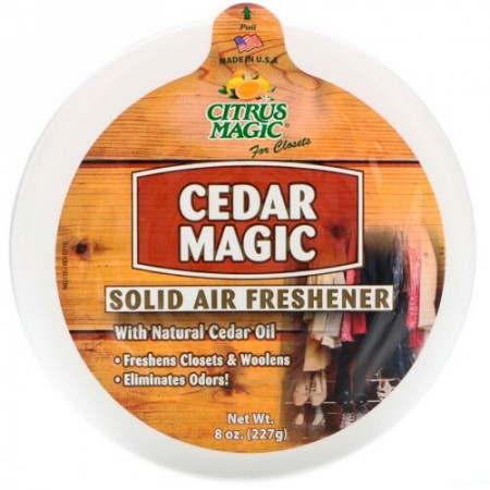 Citrus Magic, シーダーマジック、ソリッドエアーフレッシュナー、8 oz (227 g) (Discontinued Item)