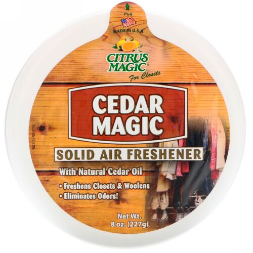 Citrus Magic, シーダーマジック、ソリッドエアーフレッシュナー、8 oz (227 g) (Discontinued Item)