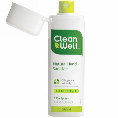 CleanWell, 自然のハンドサニタイザー、アルコールフリー、オリジナル、1 fl oz (30 ml) (Discontinued Item)