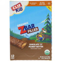 Clif Bar, Clif Kid, Organic Zbar Filled, Chocolate Filled with Peanut Butter, 12 Bars, 1.06 oz (30 g) Each (Discontinued Item)