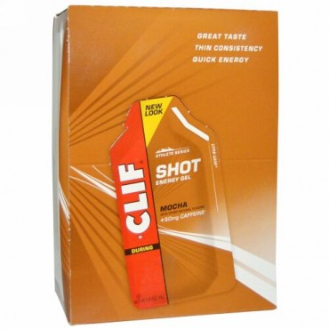 Clif Bar, クリフ ショット エナジージェル、モカ、+50 mg カフェイン、24 袋、各 1.20 oz (34 g)