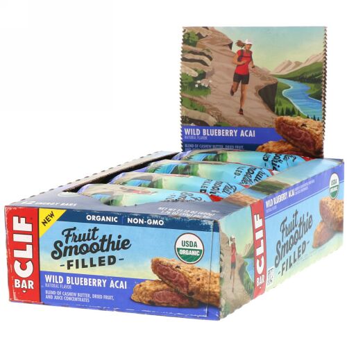 Clif Bar, Energy Bar, Wild Blueberry Acai, 12 Bars, 1.76 oz (50 g) Each (Discontinued Item)