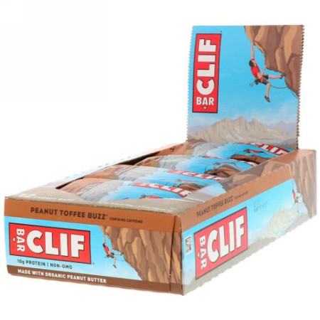 Clif Bar, エナジーバー、ピーナッツトフィーバズ、12本、各2.4オンス (68 g)