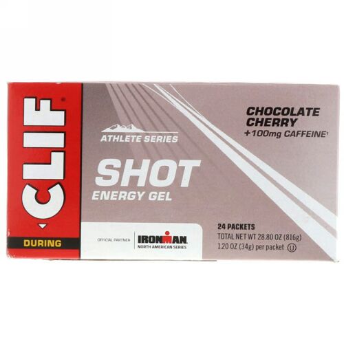 Clif Bar, ショットエネルギージェル、チョコレートチェリー＋＋100mgカフェイン、24パケット、各1.20オンス（34g） (Discontinued Item)