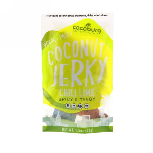 Cocoburg , ココナッツジャーキー、チリライム、1.5 oz (43 g) (Discontinued Item)