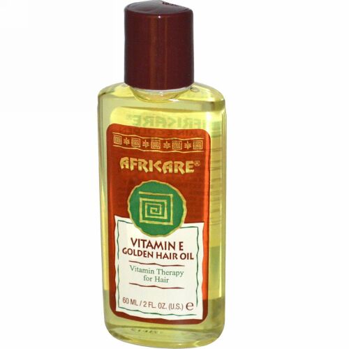 Cococare, アフリケア, ビタミンE ゴールデンヘアオイル, 2 fl oz (60 ml)