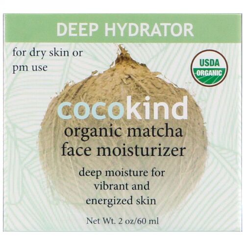 Cocokind, オーガニック抹茶 フェイスモイスチャライザー、 2 oz (60 ml) (Discontinued Item)