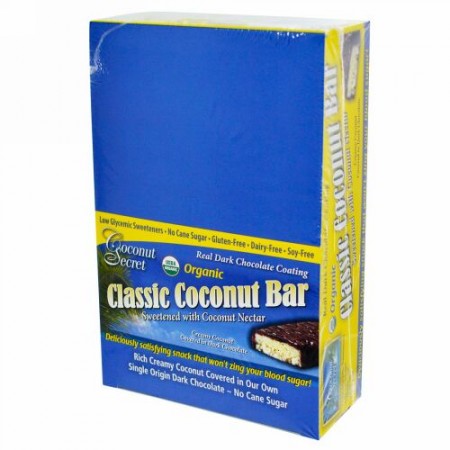 Coconut Secret, オーガニック, クラシック・ココナッツバー, 12 バー, 各1.75 オンス (50 g) (Discontinued Item)