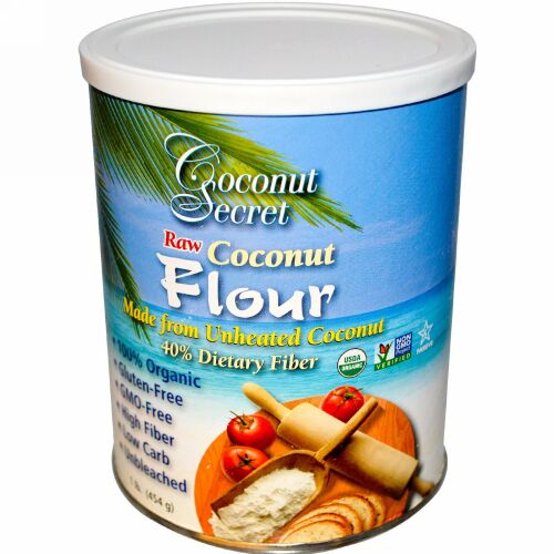 Coconut Secret, ココナッツシークレット, 生のココナッツ粉、1ポンド(454 g)