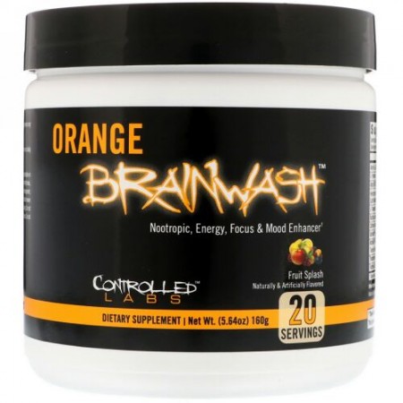 Controlled Labs, Orange Brainwash,  Fruit Splash, 5.64 oz (160 g) (Discontinued Item)