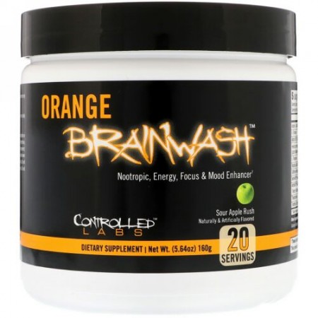 Controlled Labs, Orange Brainwash,  Sour Apple Rush, 5.64 oz (160 g) (Discontinued Item)
