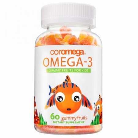Coromega, オメガ3、子ども用フルーツグミ、フルーツグミ60粒 (Discontinued Item)