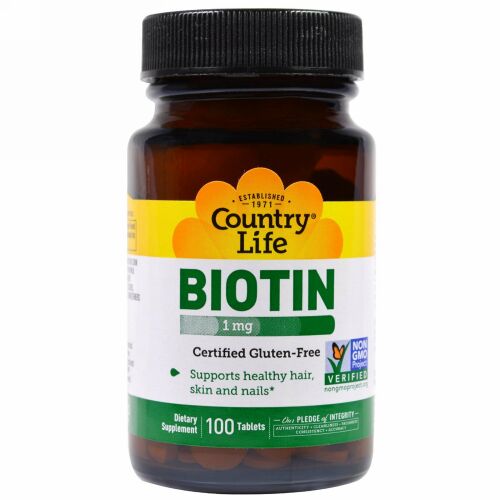 Country Life, ビオチン、 1 mg、 100タブレット