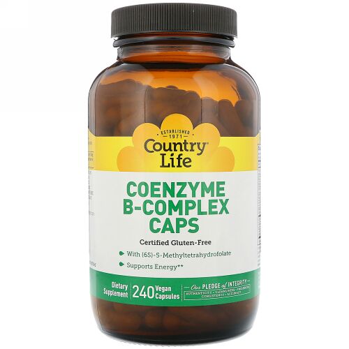 Country Life, コエンザイムB複合体カプセル、ビーガンカプセル240錠