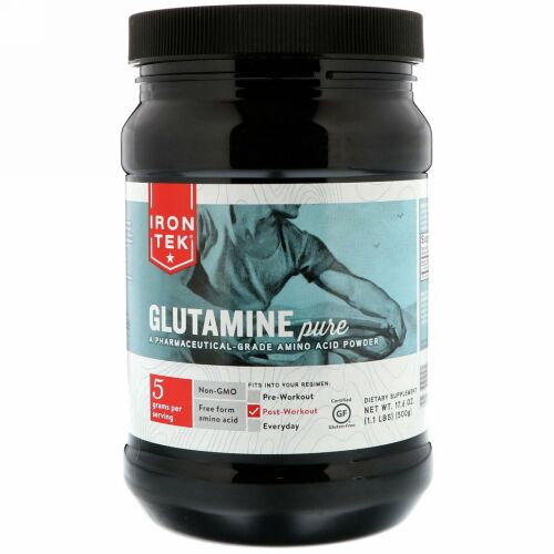 Country Life, IRON-TEK, Glutamine Pure, 17.6 oz (500 g) (Discontinued Item)