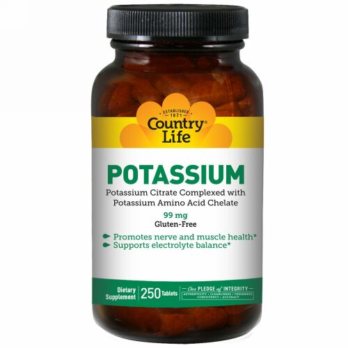 Country Life, カリウム、99 mg、250 錠
