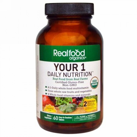 Country Life, Realfood Organics, Your Daily Nutrition, 60 Easy-t-Swallow Tablets (Discontinued Item)