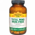 Country Life, Target-Mins（ターゲットミンス）、トータルミンス、鉄分フリー、120粒