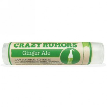 Crazy Rumors, 100% ナチュラルリップバーム、 ジンジャーエール、 0.15 oz (4.4 ml) (Discontinued Item)