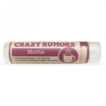Crazy Rumors, 100% ナチュラルリップバーム、 モカ、 0.15 oz (4.4 ml) (Discontinued Item)