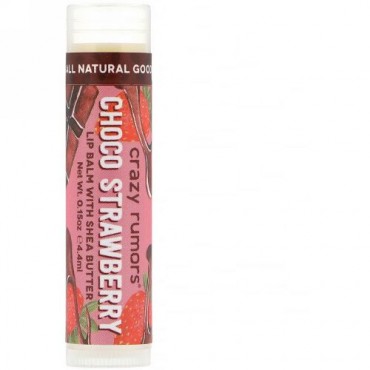 Crazy Rumors, Lip Balm with Shea Butter, Choco Strawberry, 0.15 oz (4.4 ml) (Discontinued Item)