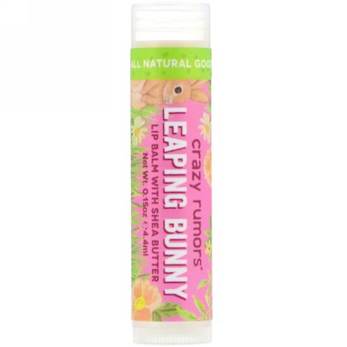 Crazy Rumors, シアバター配合リップバーム、リーピングバニー、プラムアプリコット、0.15オンス (4.4 ml) (Discontinued Item)