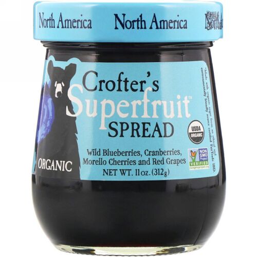 Crofter's Organic, オーガニック、 スーパーフルーツ スプレッド、 北米、 11 oz (312 g) (Discontinued Item)
