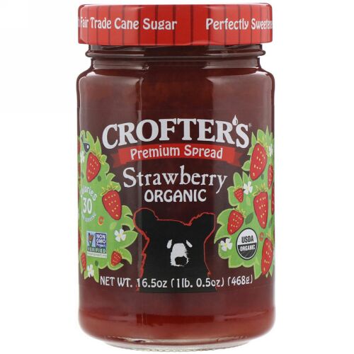 Crofter's Organic, プレミアム・スプレッド、ストロベリー、16.5 oz (468 g) (Discontinued Item)