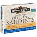 Crown Prince Natural, Brisling Sardines, In Mustard, 3.75 oz (106 g) (Discontinued Item)