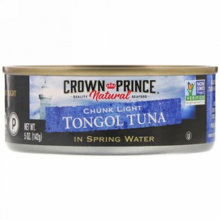 Crown Prince Natural, チャンクライト トンゴルツナ（Chunk Light Tongol Tuna）, 湧き水で処理, 5オンス（142 g）