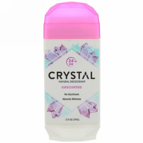 Crystal Body Deodorant, ナチュラルデオドラント、無香、2.5オンス (70 g)