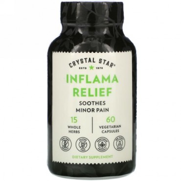 Crystal Star, Inflama Relief, 60 Vegetarian Capsules
