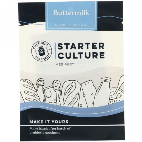 Cultures for Health, Starter Culture, Buttermilk, 2 Packets, .01 oz (0.4 g) (Discontinued Item)