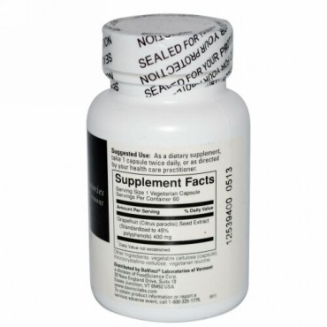 DaVinci Laboratories of Vermont, グレープフルーツシードエキス, 400 mg, 60 カプセル (Discontinued Item)