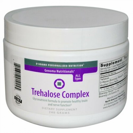 D'adamo, ジェノマ・ニュートリショナルズ™, トレハロース複合体, 240 g (Discontinued Item)